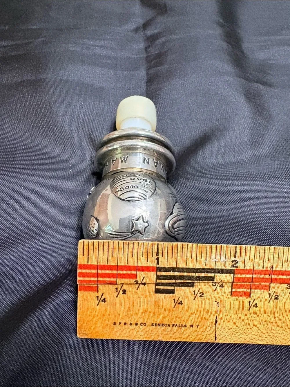 Vintage Neiman Marcus 2001 Out of This World Wine Bottle Stopper Silver Plate